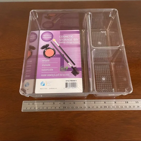 Acrylic cosmetic storage bin. NWT. - Picture 2 of 7